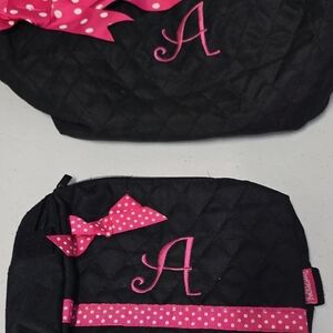 Black and Pink Kids Accessory Bag